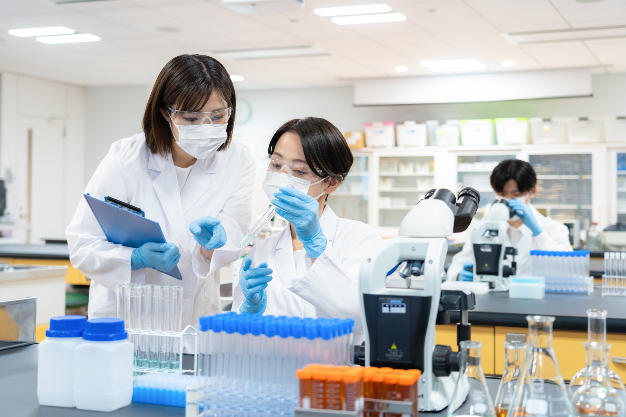 researchers conducting experiments